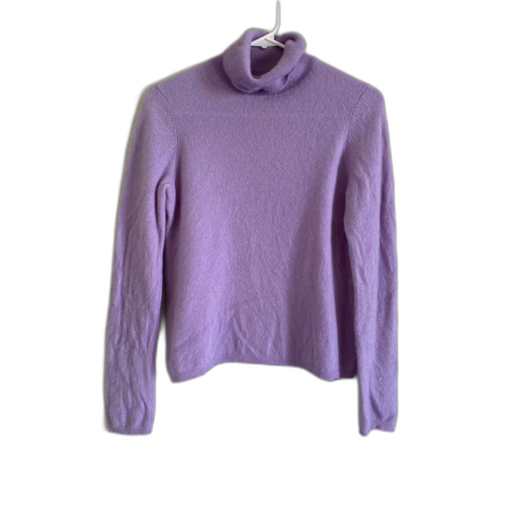 Charter Club Luxury Cashmere Purple Turtleneck Sweater